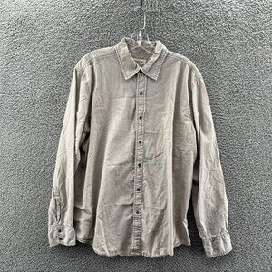 Levis Pearl Snap Shirt Mens Large Long Sleeve Gray Lightweight Western